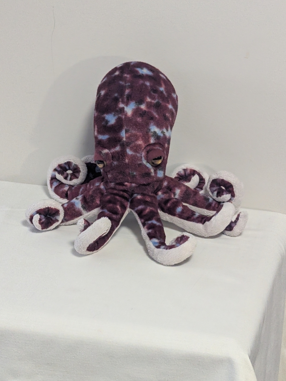 Plush Octopus Decorative Plush - Purple Tie-Dye Multicolour. 11 Inches.